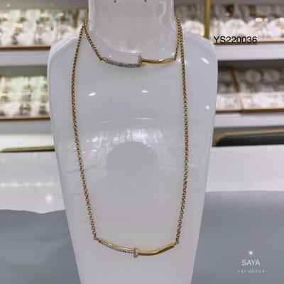 China Rhinestone Nail Pendant Necklace Bangle 18k Gold Plated Fashion Jewelry for sale