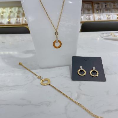 Китай Heart Necklace Bracelet Earrings for Women Silver Five-line Chain with Five-Heart Set Jewelry продается