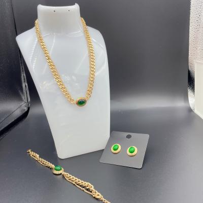 Китай 2024 New Waterproof Trendy Stainless Steel Jewelry Sets , 18K Gold ,Luxury Gift, Wholesale продается