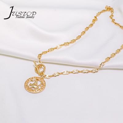 China Fashion Birthday Gift Necklaces OT Gold Plated Copper Infinite Link Chain Aries for sale