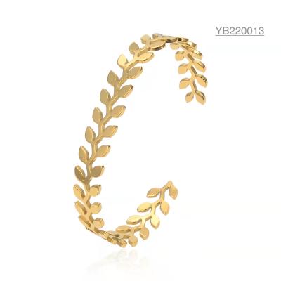 China Olive Leaf Cuff Bracelet For Lady for sale