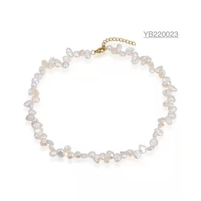 China vintage luxury brand hand chain small faux pearl bracelet Stainless steel bangle for sale