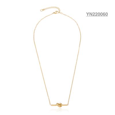 China Unique Twisted Gold Necklace 40cm for sale