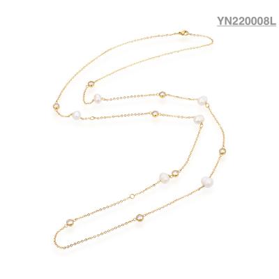 China Stacking Pearl Rhinestone Necklace for sale