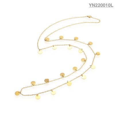 China Layered Round Shell Tassel Necklace for sale