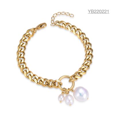 China Saya Gold Rhinestone Bracelet Socialite Brand Pearl Pendant Bracelet for sale