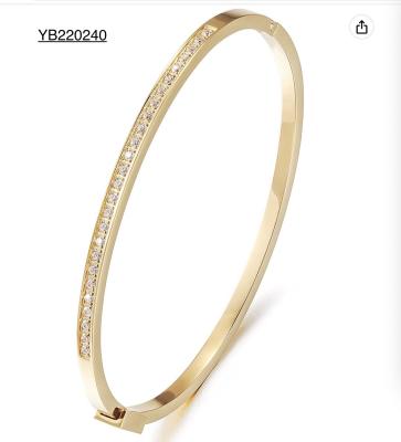 China Bling Bling All Rhinestone Snap On Gold Bracelet Charm Bracelets For Women for sale