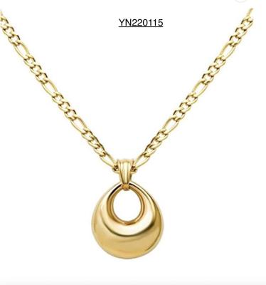 China Ins Style Retro Drop Pendant Necklace Daily Torque Stainless Gold Necklace for sale