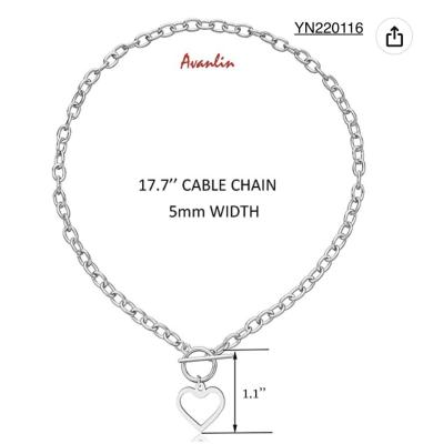 Китай Романтические серебряные модные ожерелья из нержавеющей стали, винтажное ожерелье с подвеской в ​​виде сердца любви продается
