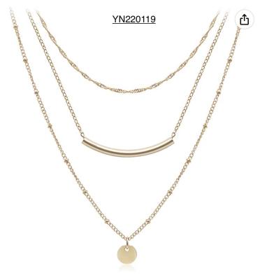 China SS Steel 45cm Multi Layered Gold Cross Necklace For Women for sale