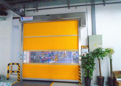 China Blue Yellow PVC Interior Door , Industrial Workshop Doors for sale