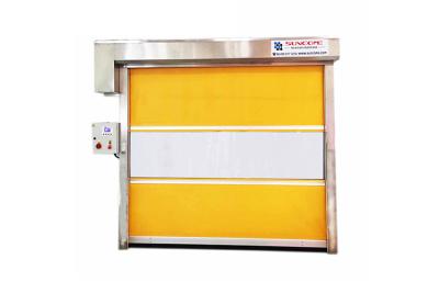 China Outside Big Wind Area High Speed Roll Up Door English Man Machine Interface for sale