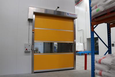 China Profesional de alta velocidad liso interior de la cortina del PVC del amarillo de la puerta del obturador en venta