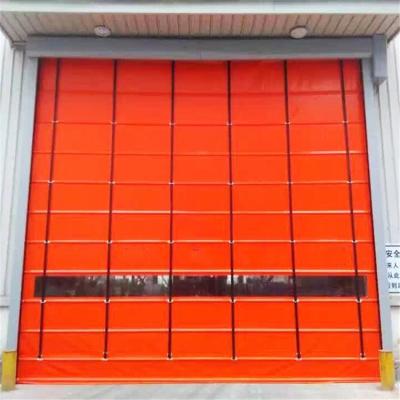 China PVC Stacking High Speed Shutter Door Automatic Perforated Rolling Door for sale