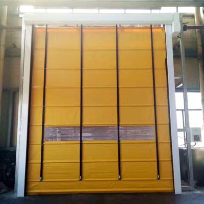 China Durable Outside Wind Area High Speed Shutter Door Yellow PVC Curtain for sale