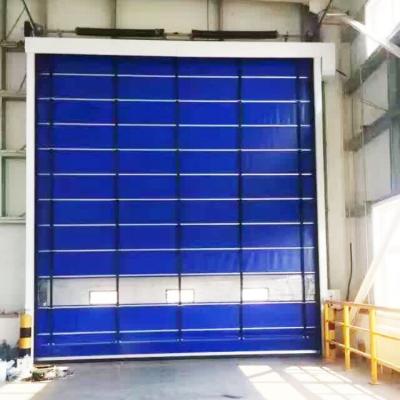 China PVC Stacking Garage Doors Fast Rolling Shutter Industrial Folding Door for sale