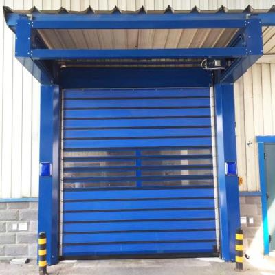 China Wind Load Areas Industrial Security Door With Standard Galvanized Steel Door Frame for sale