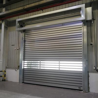 China 220V White Automatic High Speed Rolling Shutter Door For Chemical Industrial for sale