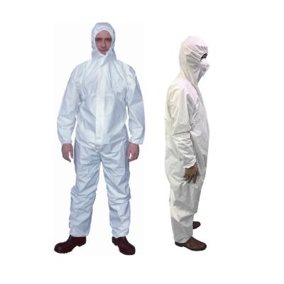 China Protective Suit FDA CE CAT Anti-Virus Protective Disposable Isolation Gowns and Coverall with Glue with Hat Foot In Stoc for sale