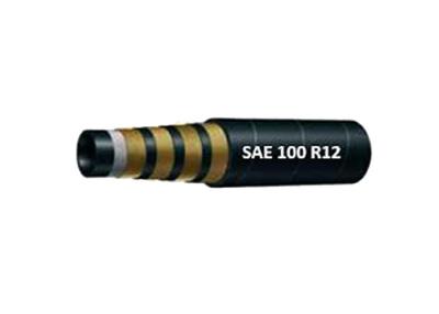 China Hydraulic Rubber Reinforced Water Hose Pipe SAE100 R12 AT for sale