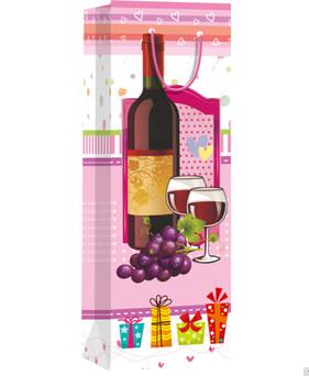China Hiqh quality custom paper material for shopping wine bag for sale