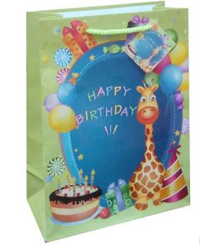 China Very popular birthday design gift packing paper bag in EU market for sale