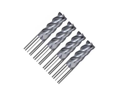 China High Hardness Carbide End Mill Cutter / High Speed Steel Milling Cutters for sale