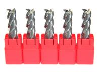 Quality Uncoated Aluminum End Mills Steel Milling Supported 3 Blades High Precision for sale