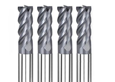 China 4 Flutes Square End Mill / Carbide End Mill Cutter 0.2 μM Grain Size for sale