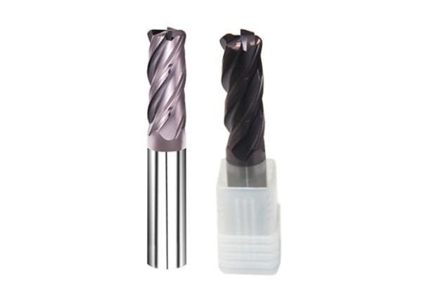 Quality 4 Flutes End Mills For Aluminum Plastic TiAlN Nano Coating High Speed for sale
