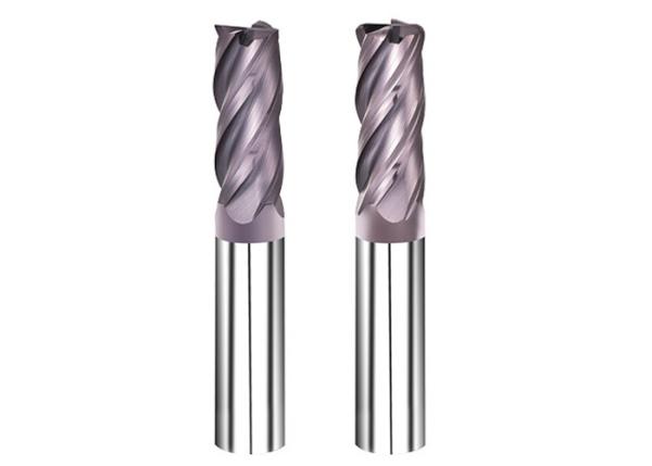 Quality 4 Flutes End Mills For Aluminum Plastic TiAlN Nano Coating High Speed for sale