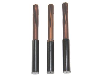China Solid Carbide Drill Bits / Extra Long Carbide Drills Black or Copper Color for sale