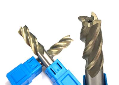 China Milling HSS End Mill / Plastic Cutting High Feed Four Flute End Mill Cutter for sale