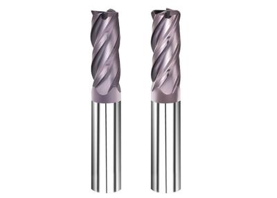 China Violet Color Carbide End Mill Cutter / Tungsten Carbide Milling Cutters for sale