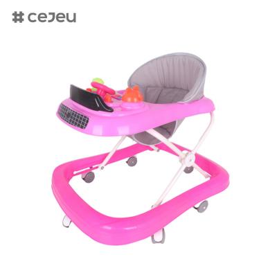 Chine CJ-1166, baby walker, Musique 3 Ajusteur de hauteur Roue silencieuse*6 Coussin: Linen Un clic pliable à vendre