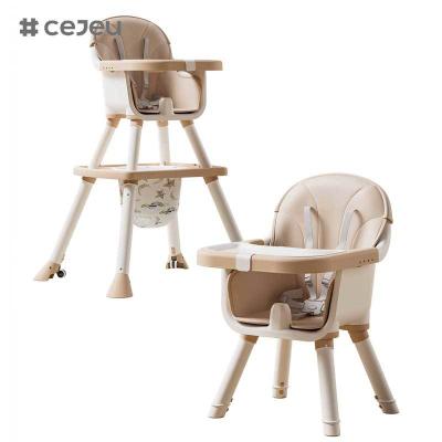 China CJ-PM-028 Cadeira de jantar de alimentação com altura ajustável cinto de segurança macio bebê multifuncional dobrável assento infantil cadeira de bebê à venda