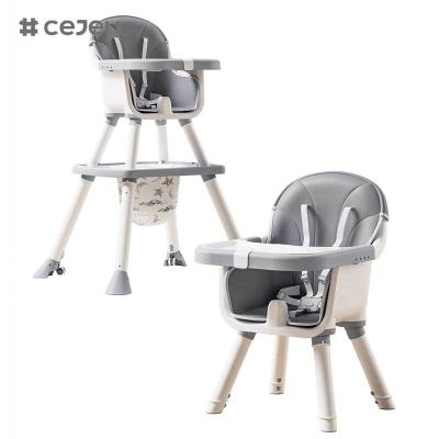 China CJ-PM-028 Cadeira de jantar de alimentação com altura ajustável cinto de segurança macio bebê multifuncional dobrável assento infantil cadeira de bebê à venda