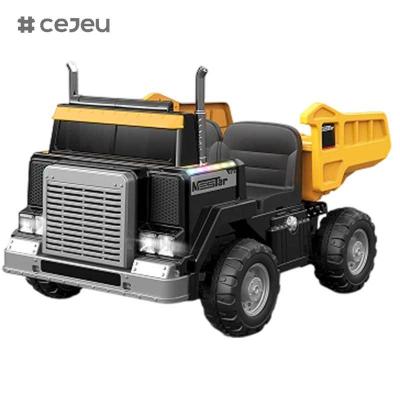 中国 CJ-JJ-8500B 12V 電気 乗用 自動車 玩具 子供用 掘削機 プラスチック ダンプ トラック 大座 バッテリー 駆動 販売のため