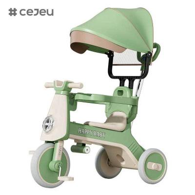 China CJ-YT-668 High-End-Mode-Dreirad-Kinderwagen-Dreirad mit Dach- und Sonnenschutz-Musikfunktion für Kinder zu verkaufen