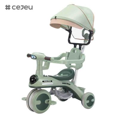 Китай CJ-YT-528 Оптовая продажа Новые прочные детские трехколесные велосипеды Детские коляски Детские коляски Нажимная ручка Солнцезащитный зонтик Маленький ребенок Прогулка Игрушки Детские носилки В помещении продается