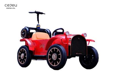 China 24KG Kids Ride On Toy Car Red Double Seater Vintage Ride On Car for sale