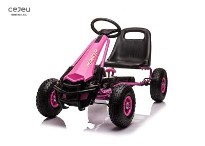 China 5KM/H 5 Year Old Pink Pedal Go Kart 11.7KG With Four Inflatable Wheels for sale