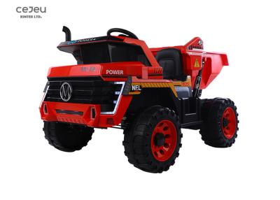 China 2.4G RC Kids Ride On Toy Truck 5KM/HR 12v Dump High Low Speed for sale