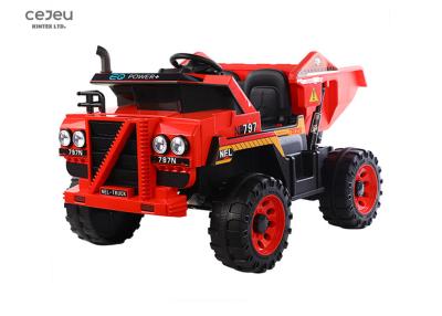 China App Control 12v  Dump Truck Toy Ride On ASTM F963 2 Seater Red Engineering for sale