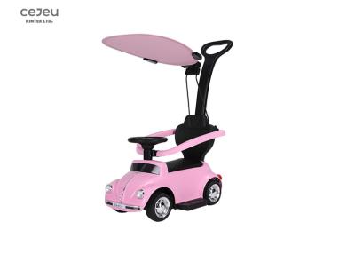 China Canopy Childs Push Along Car 6.2KG Pink Mini Push Along Car 80*41*92CM for sale