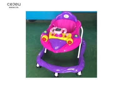 China Purple Rocket Deisgn Baby Foldable Walker With Steering Wheels For 13 Months for sale
