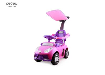 China 3KM/HR Push Along Toy Car 3C Pink Push Along Car Storage Under Seat for sale