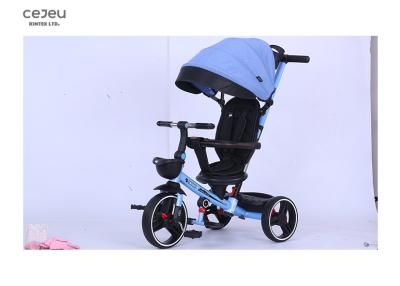 China Blue 1 Year Old Foldable Trike Stroller 10.5kg With PU Wheel for sale