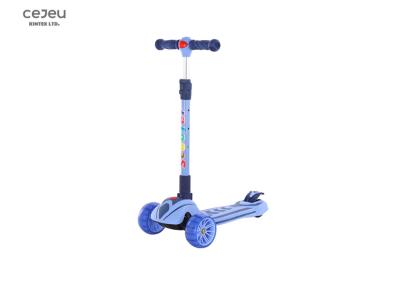 China 3 Speed Adjustable Blue Light Up With Rear Brake 120*50mm PU Wheels for sale