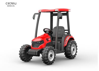 China 12V10AH Kids Ride On Tractor With Storage Trailer Steering Wheel for sale